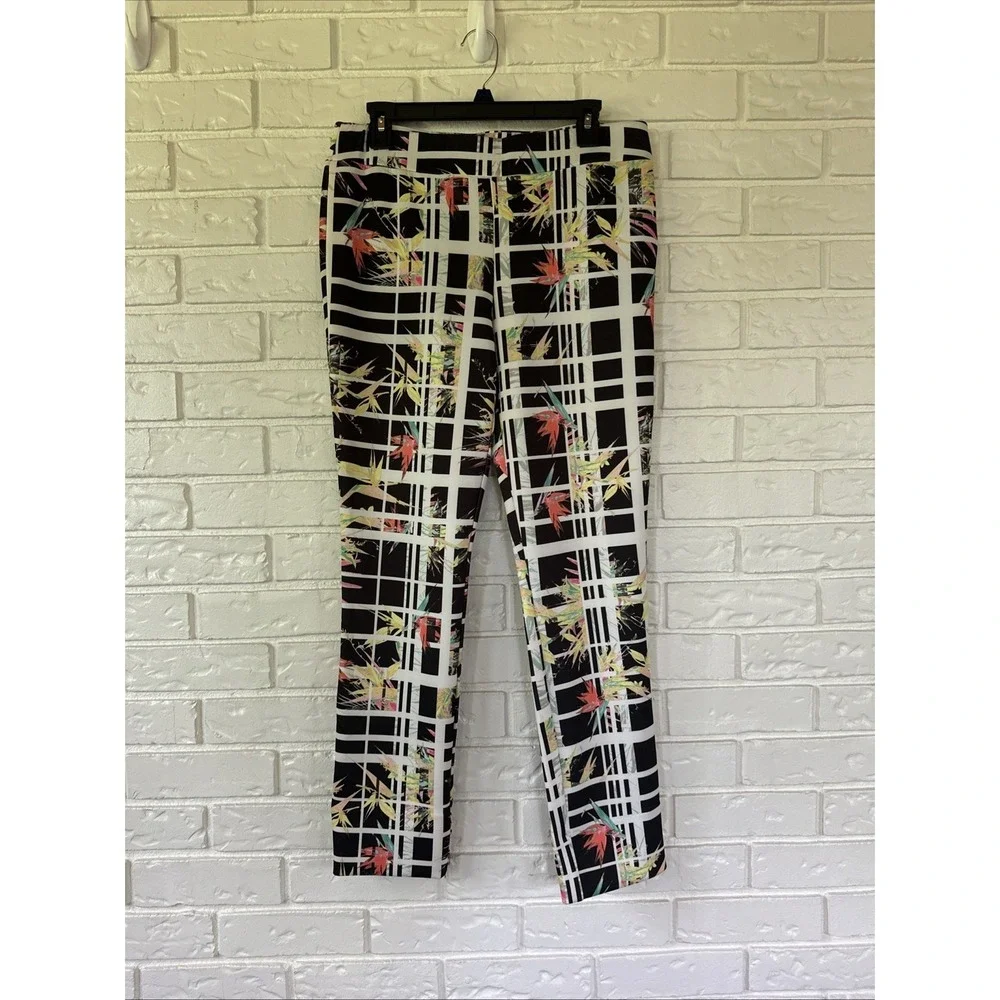 Large‎ Abstract Plaid Stretch Pants Y2K Art Teacher Retro Chic